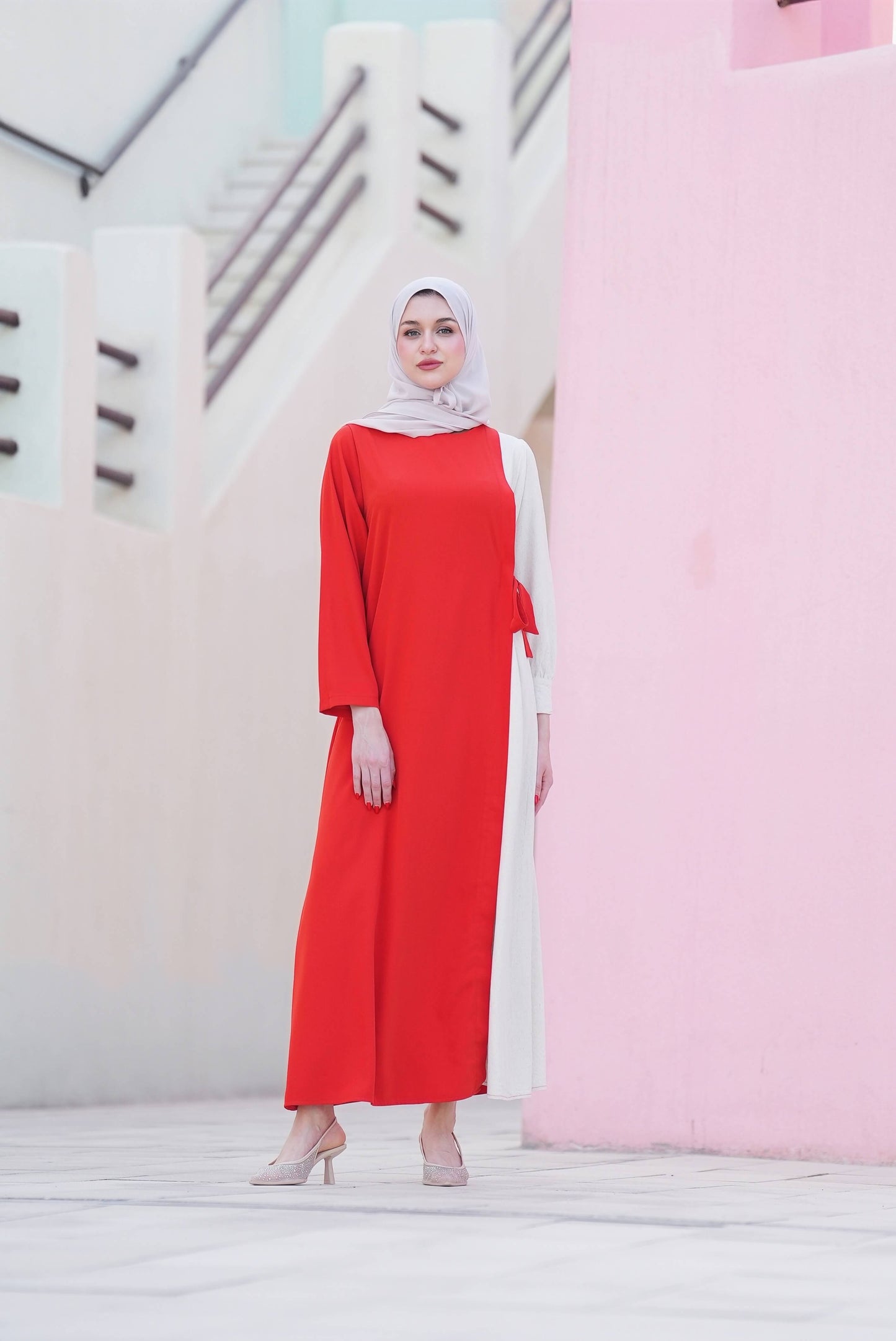 Harmony Dress - Clear Red