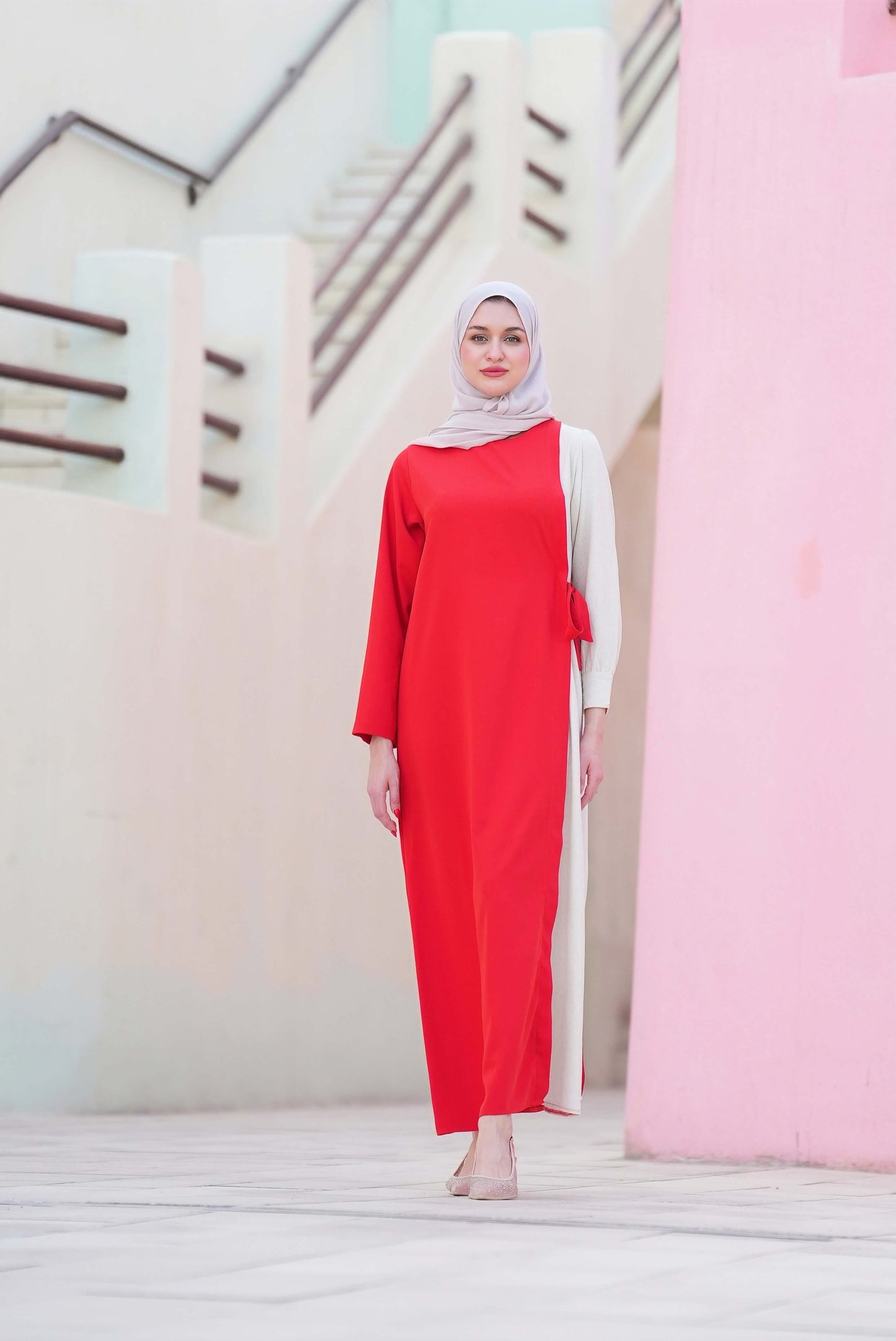Harmony Dress - Clear Red