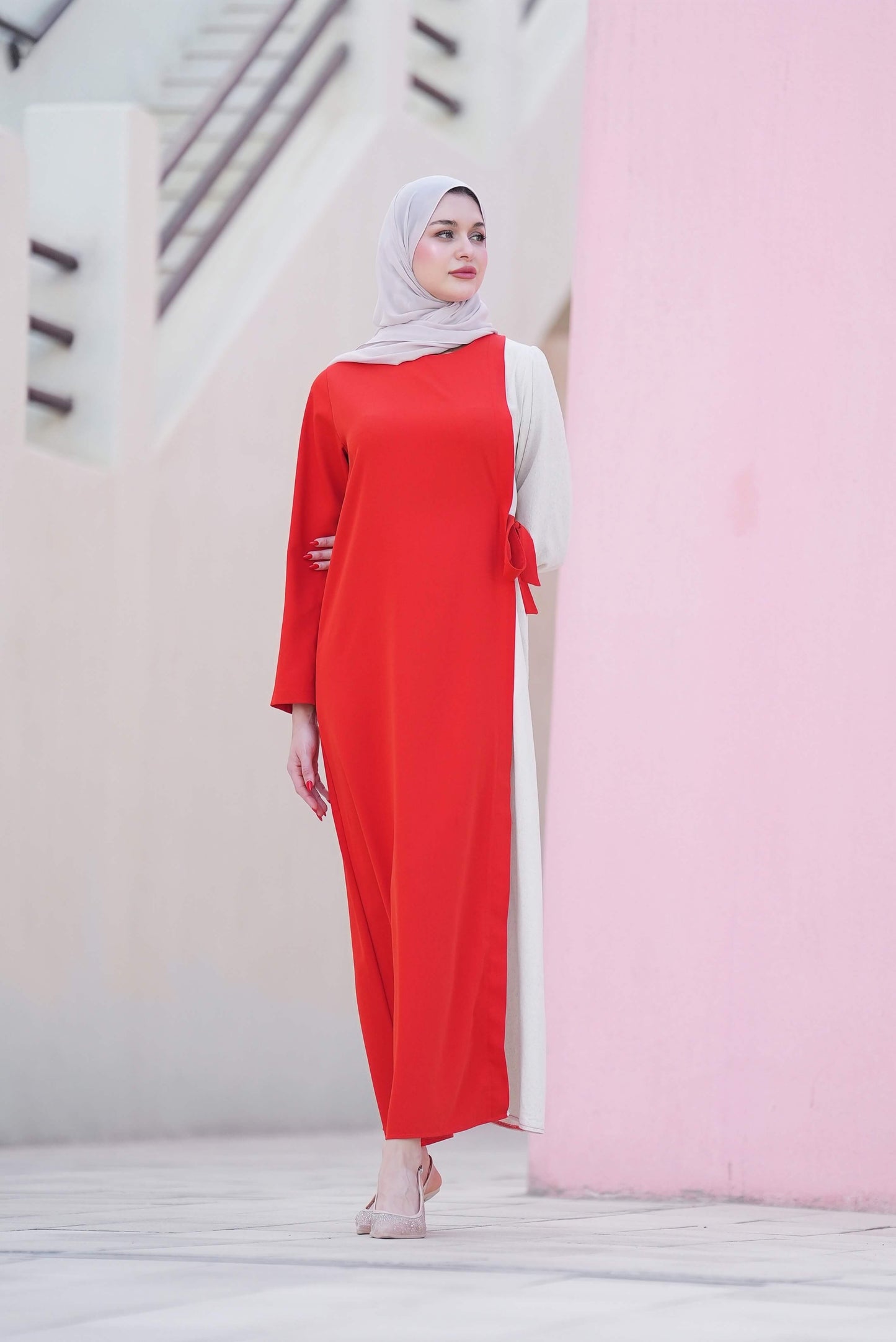 Harmony Dress - Clear Red