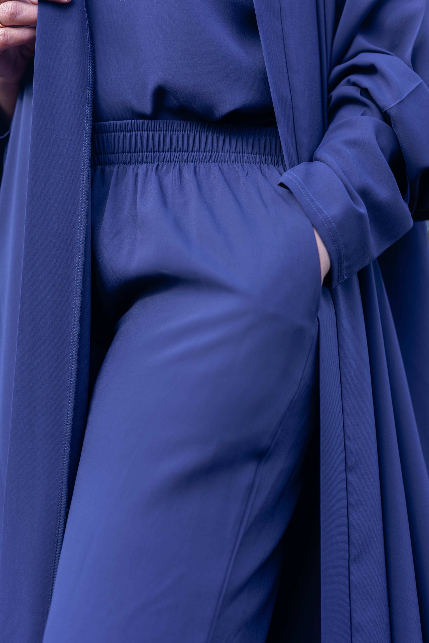Elegant Modest Abaya Set - Blue