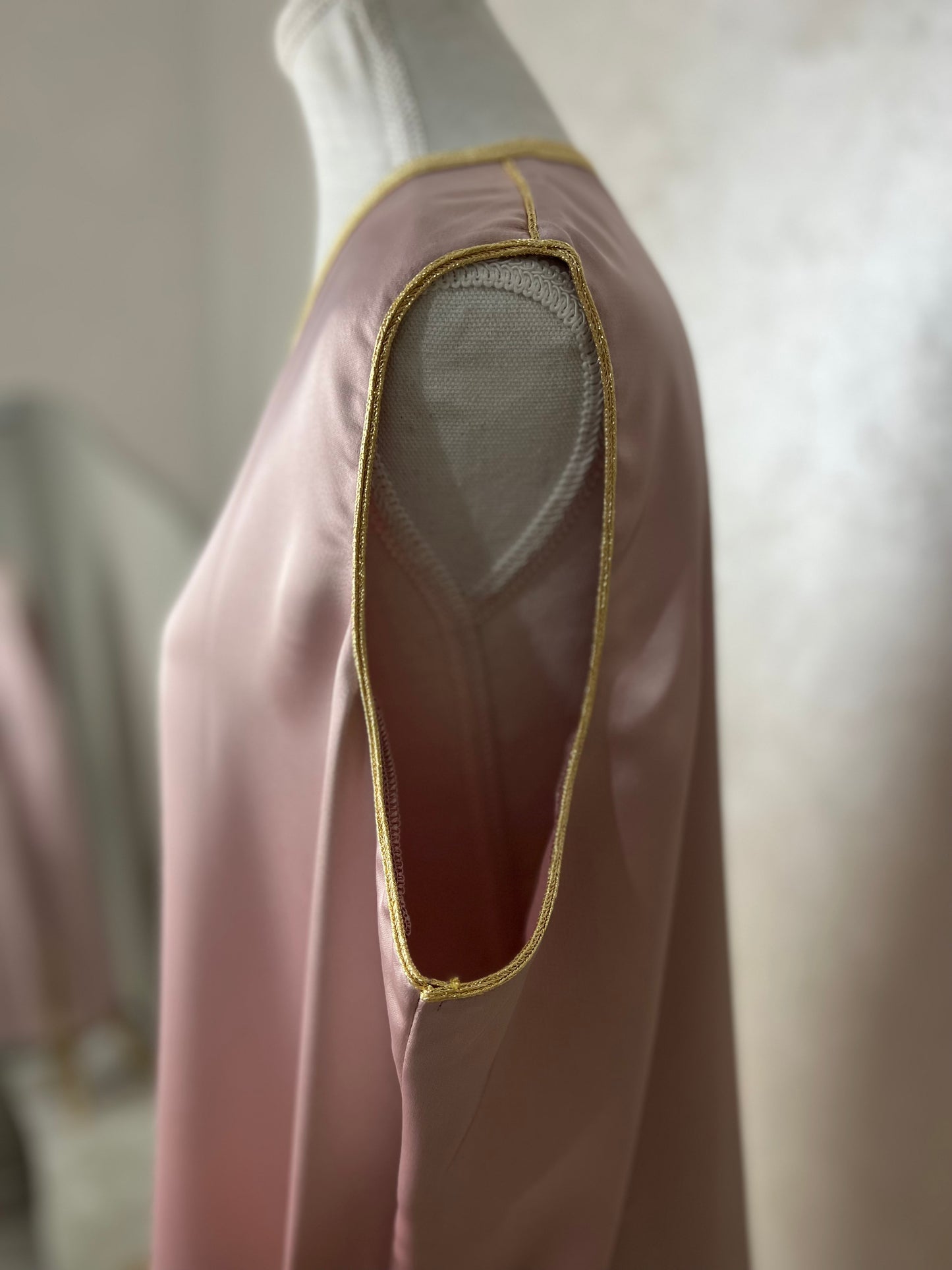 Aa Kimono et Kmis en Soie -Rose poudré