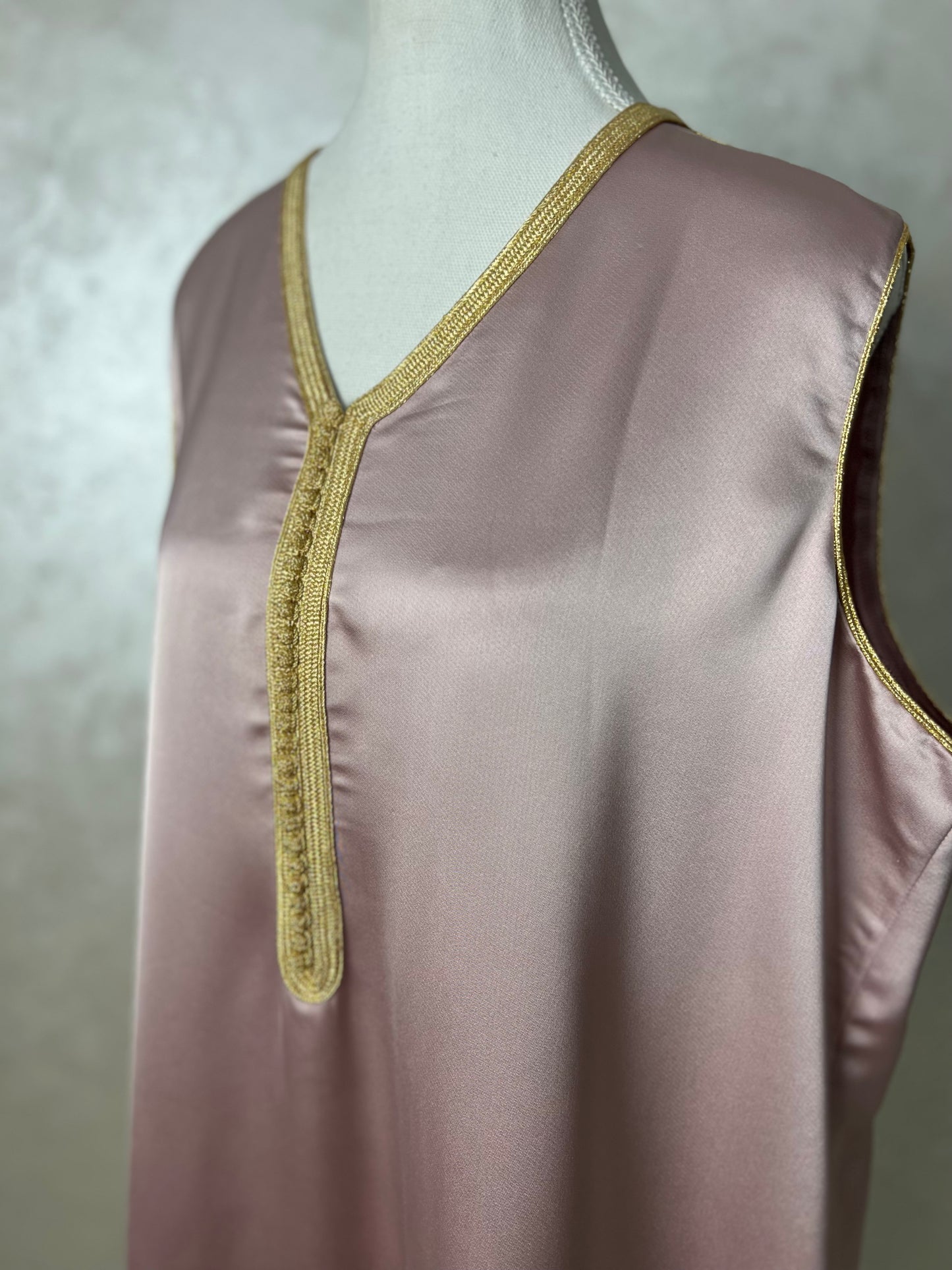 Aa Kimono et Kmis en Soie -Rose poudré