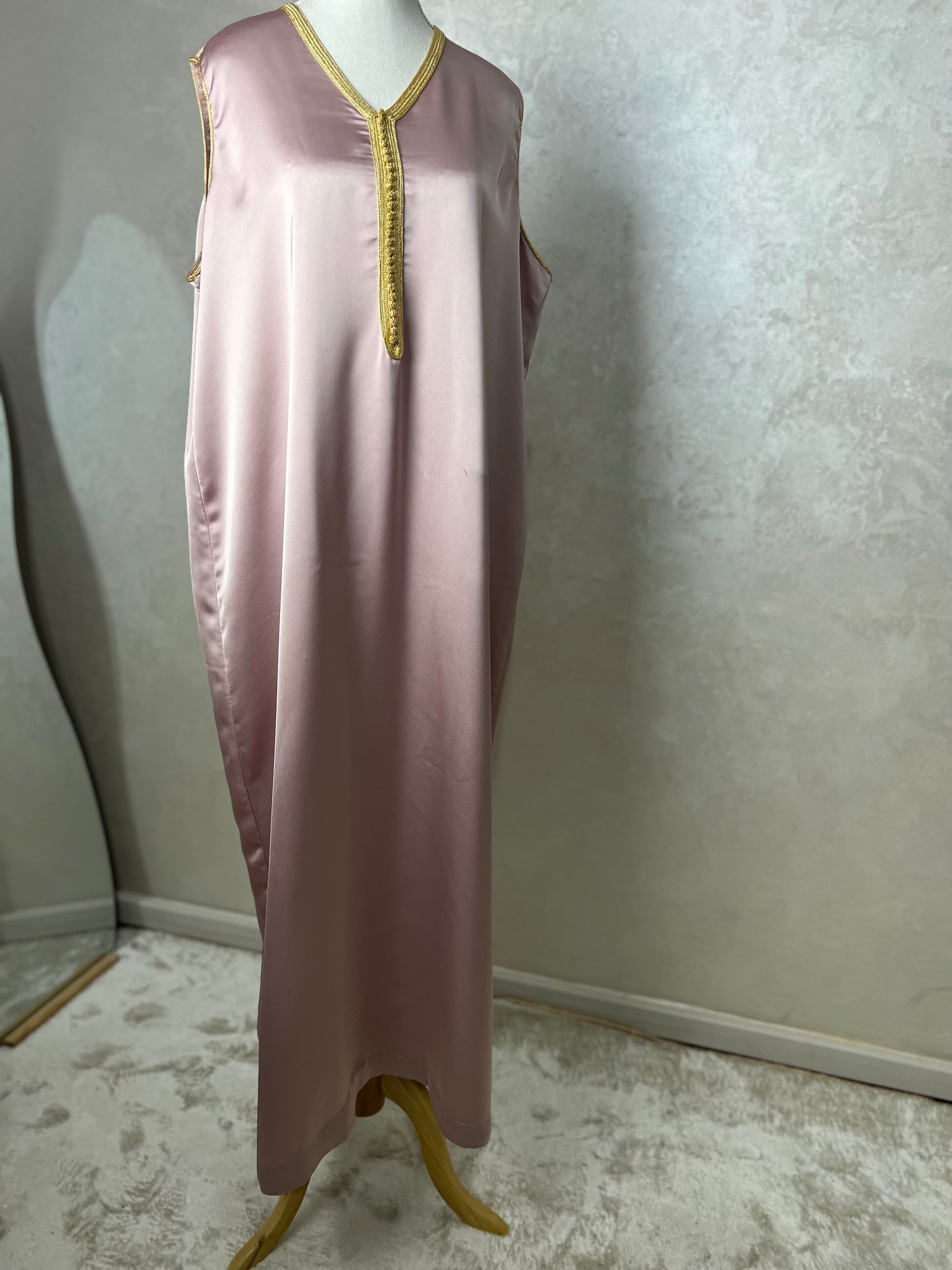 Aa Kimono et Kmis en Soie -Rose poudré
