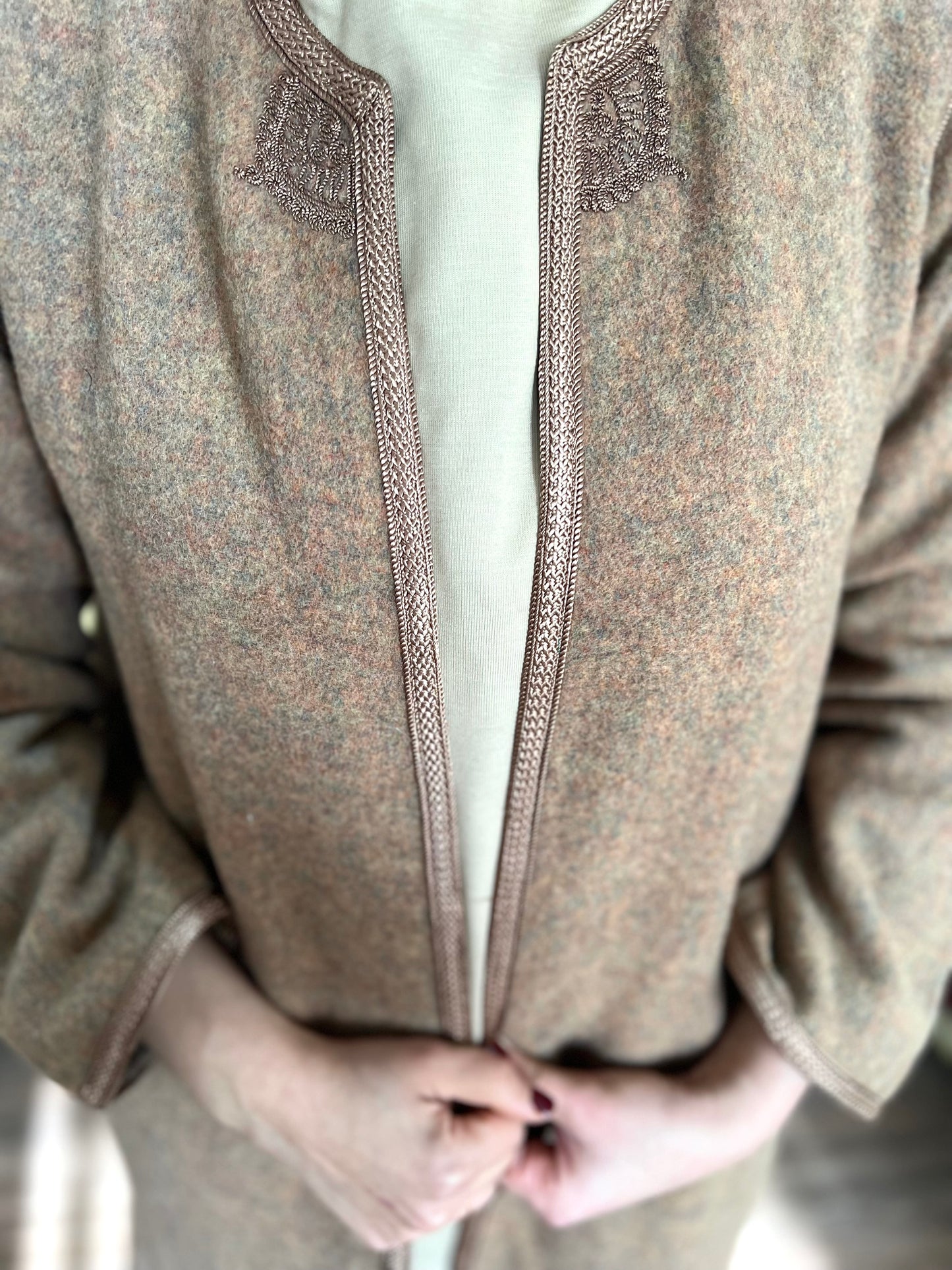 Abaya Beldi d’hiver - Beige