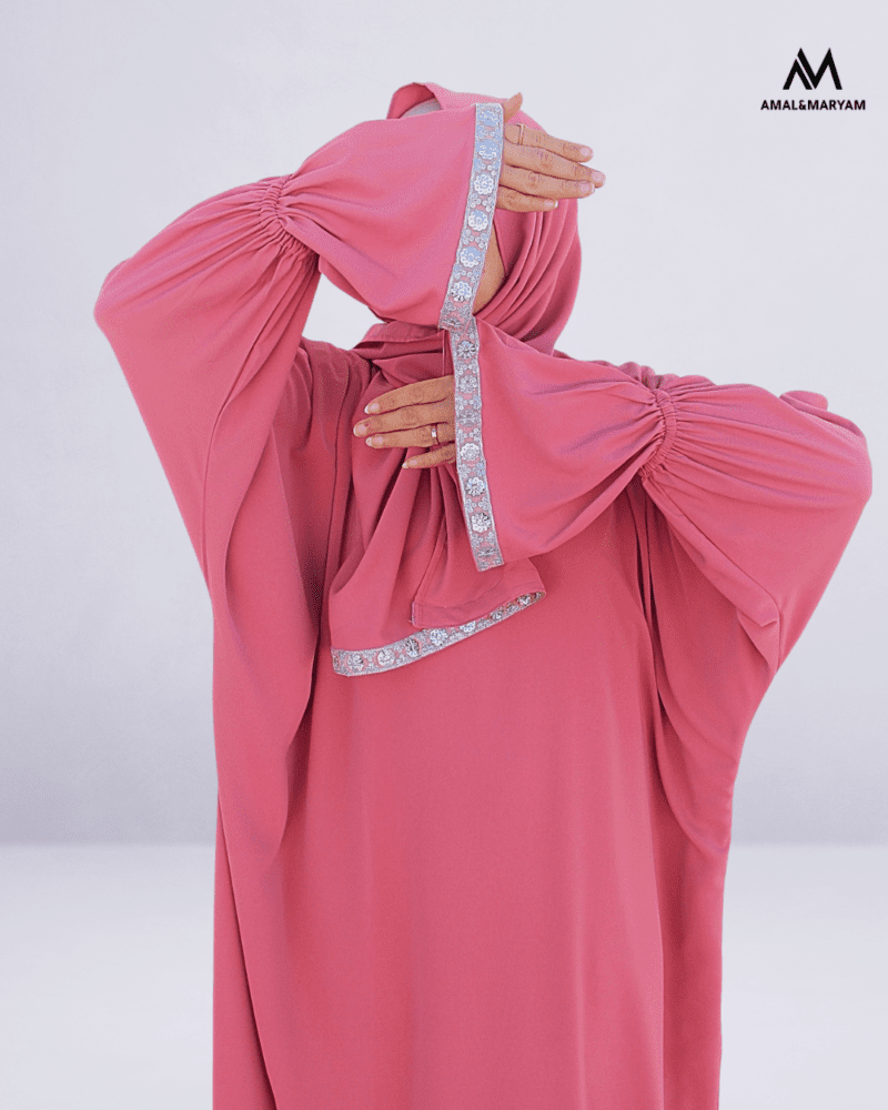 Prayer Abaya - Jawhara - Dusty Pink